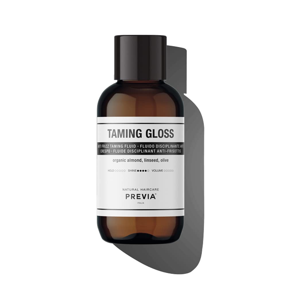 Previa Anti Frizz Taming Fluid - Natural Thermo-protective Anti Frizz Hair Serum For Damaged Hair - Protects & Tames Hair And Promotes Shine - 100ml