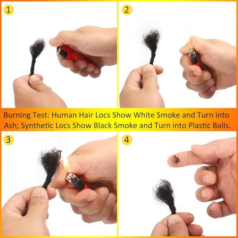 Brown Loc Extensions Human Hair 0.4 cm 8 Inch 30 Strands #30 Dreadlock Extensions Human Hair Loc Extensions Dreads Extensions for Men Women Kids Real Human Hair Locs Handmade Permanent Locs
