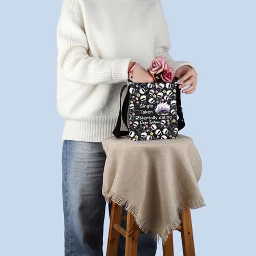 MNIGIU Anime Inspired Gift Anime Cosmetic Bag Anime Lover Gift Anime Themed Gift (TakenBlack)