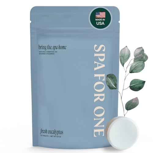 Shower Steamers Aromatherapy 10 Pack - Made in USA with Natural Essential Oils for Christmas Stocking Stuffers, Birthday Gifts for Women and Men, White Elephant, Self Care - Eucalyptus