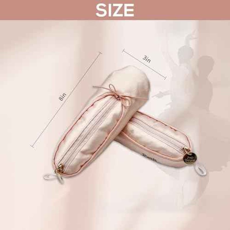 Pink Ballet Dance Shoe Makeup Bag Recital Gifts for Girls Women, Ballerina Slipper Pouch Dancer Stuff (Pink1)