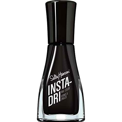 Sally Hansen Insta-Dri, Back to Black, Quick Dry, Long Lasting, Opaque, ShinyBlack Nail Polish