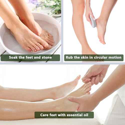 Natural Pumice Stone for Feet, Borogo 3-Pack Lava Pedicure Tools Hard Skin Callus Remover for Feet and Hands - Natural Foot File Exfoliation to Remove Dead Skin, Heels, Elbows, Hands