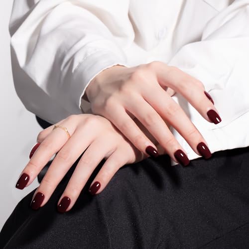 MAYCHAO 15ML Gel Nail Polish 1Pc Deep Cherry Red Nail Polish Soak Off UV LED Blood Red Nail Gel Polish Nail Art Starter Manicure Salon DIY at Home, 0.5 OZ