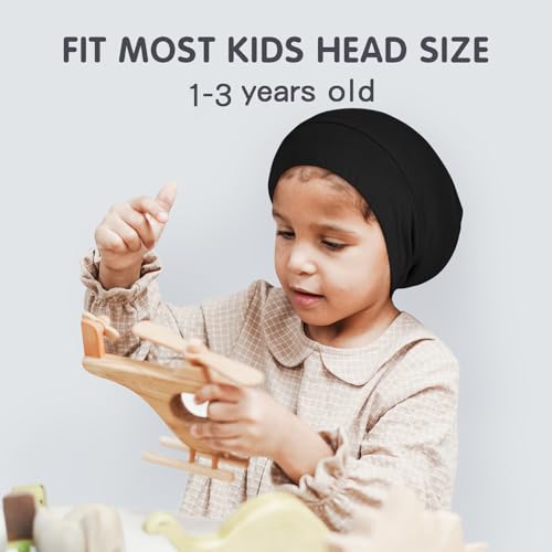 Fittia Baby Satin Bonnets for Sleeping: Adjustable for Toddler 6-36 Months, Silky Smooth for Frizzy Curly Hair, Breathable