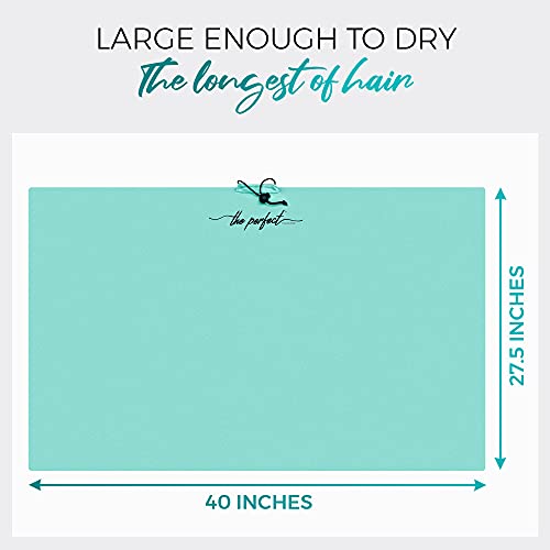 Microfiber Hair Towel Wrap for Women - Gift and Travel - Smooth Like Silk - Curly, Wavy, Straight Hair Girls - Plopping Essential - Anti-Frizz, Fast Drying, Works Better Than a Cotton T-Shirt