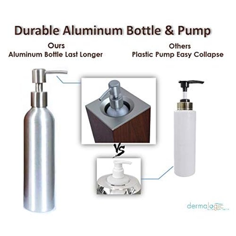 DERMALOGIC Massage Oil Warmer for Pro Spa Massage, Home Lotion Warmer with Aluminum Bottle Pump Set, Plug-in Oil Heater Beauty Salon Treatment Equipment