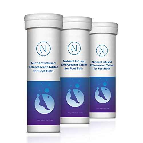 Diabetic Foot Soak Effervescent Tablets Foot Care by Nerve Spa, Anti-Swelling, Rehydrate The Foot, Foot Care Nutrients ? 20 Tablets (3 Tubes)