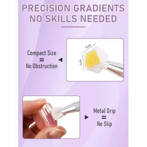 Nail Art Design Tools Supplies, Nail Art Palette with 200 Pcs Nail Sponges for Ombre and Gradient Painting Gel Nail Polish, Must Haves Nail Stuff for Ombre Aura Nail with Grabbing Pen & Spatula