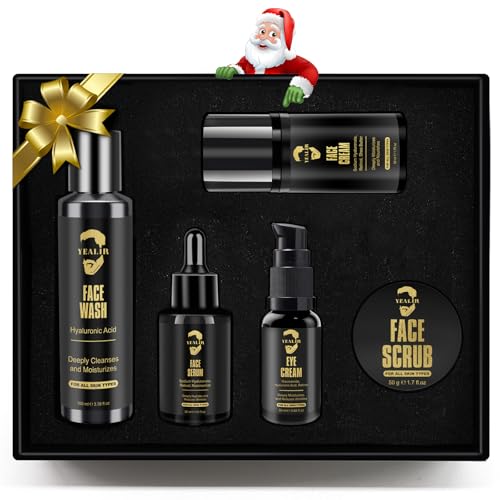 Gifts for Men, Mens Anti-Aging Skin Care Kit - Retinol & Hyaluronic Acid Facial Care Set for Wrinkle Reduction, Deep Hydration & Firming | All Skin Types | Daily Routine for Men