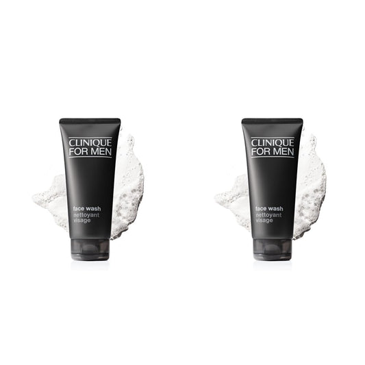 Clinique For Men Face Wash For Normal To Dry Skin Types | Mild Facial Cleanser | With Aloe Vera + Sucrose-| Cleanses + Refreshes,6.7 Fl Oz,(Pack of 2)