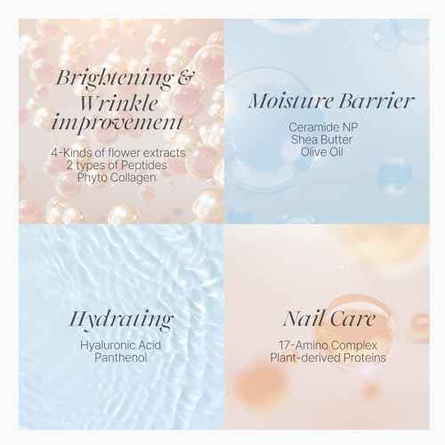 Koelf Rose Petal Satin Hand Mask (10pairs) - Intensive Nourishing, Moisturizing Gloves, Rose Scented Hand Repair Masks with Peptide, Collagen, Shea Butter for Silky Smooth Skin, Hand Treatment