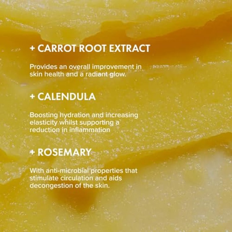 The Organic Pharmacy Carrot Butter Cleanser, Balm to Oil Makeup Remover, 1.18 Fl Oz, All Skin Types