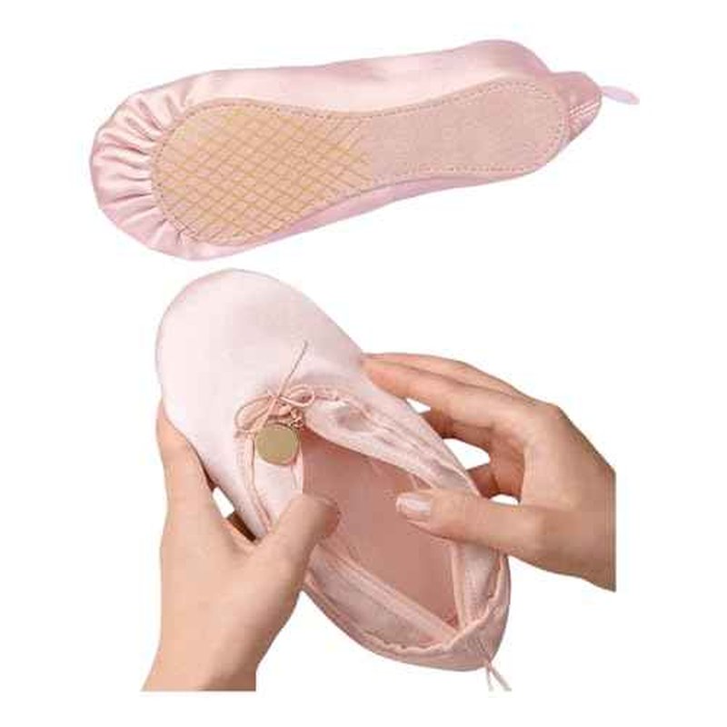 Pink Ballet Dance Shoe Makeup Bag Recital Gifts for Girls Women, Ballerina Slipper Pouch Dancer Stuff (Pink1)