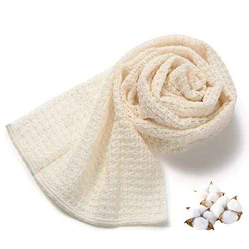 Exfoliating Washcloth [Made in Japan] Shower Back Scrubber, Natural Loofah