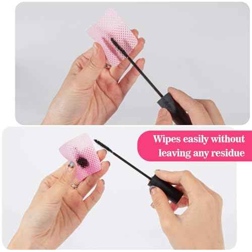 MAQIHAN 600 Lint Free Nail Wipes - Pink Nail Polish Remover Wipes Lint Free Nail Wipes Pads for Gel Nails No Lint Nail Glue Wipes Eyelash Extensions Toallitas Para U?as Sin Pelusa Nail Supplies