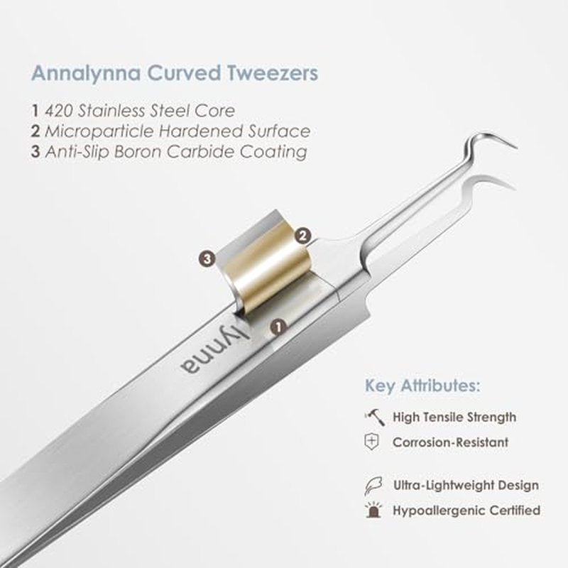 Luma 1 Visual Blackhead Remover Tweezers with Camera - Pimple Popper Tool with Camera 20x Magnification, 1080P, 8 LED Lights, with Blackhead Remover Pimple Popper Tool Kit (6 Piece Kit)