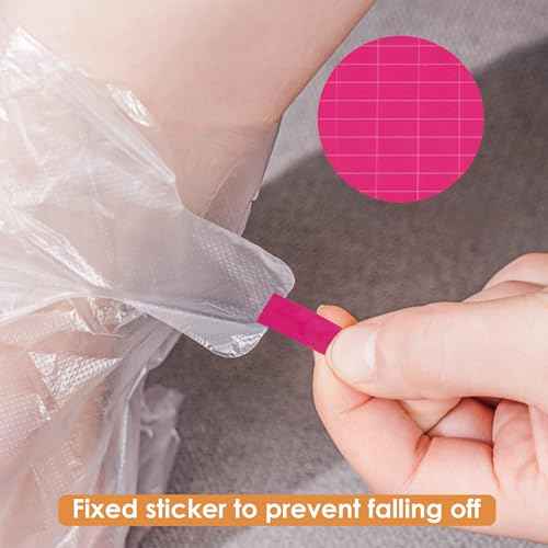 Quacc 100 PCS Plastic Disposable Foot Covers, Paraffin Bath Liners for Feet, Clear Foot Mask Socks for Pedicure, Spa, Trial Shoe