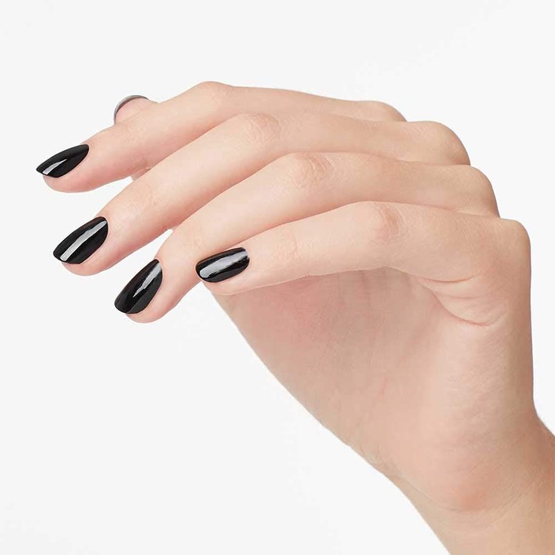 OPI Powder Perfection Black Onyx | Opaque Dark Black Crème Nail Dipping Powder | Acrylic Alternative