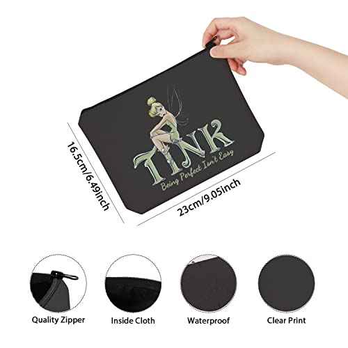TSOTMO Fairytale Fans Makeup Bag Tink Being Perfect Isn¡¯s Easy Bag Movie Merchandise Makeup Bag (TINK Being)