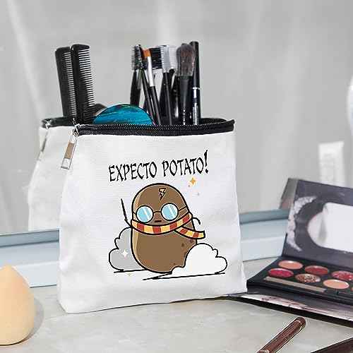 WZJHCL Magic World Makeup Pouch Bag Magic Movie Fans Gift Expecto Potatoes Cosmetic Kit Bag Potato With Magic Wand Storage Pouch Bag (Potato)