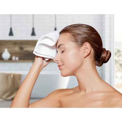 Avalon Towels Cotton Washcloths ? (Pack of 24) Size 12x12 Inches, 100% Ring Spun Cotton, Soft & Absorbent Face Towels, Gym Towels, Hotel and Spa Quality, Reusable Fingertip Towels (White)