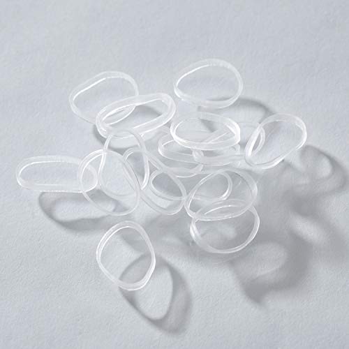 Youxuan 1000-Pack Elastic Hair Ties Non-slip Rubber Hair Bands for Girls, Clear
