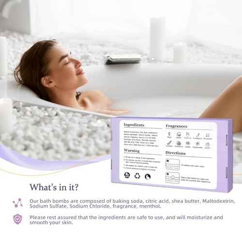 TranquilBliss Bath Bombs for Women, 50 PCS Set with 10 Rich Scents, Natural Bubble Bathbombs, Dry Skin Moisturizing, Present for Christmas, Mother¡¯s Day, Birthday, for Mom, Wife, Her, Girls