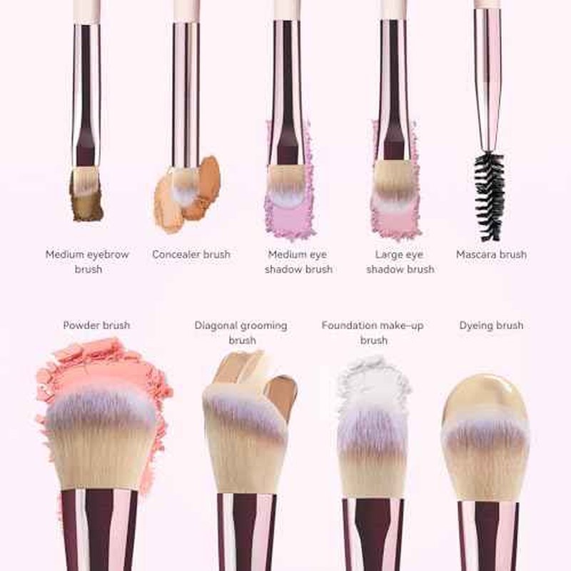 Trendy Teen Girl Gifts ? Travel Makeup Brush Set with LED Light Mirror, Perfect Tween Birthday Gifts for Girls 11-16+ year old(Pink)