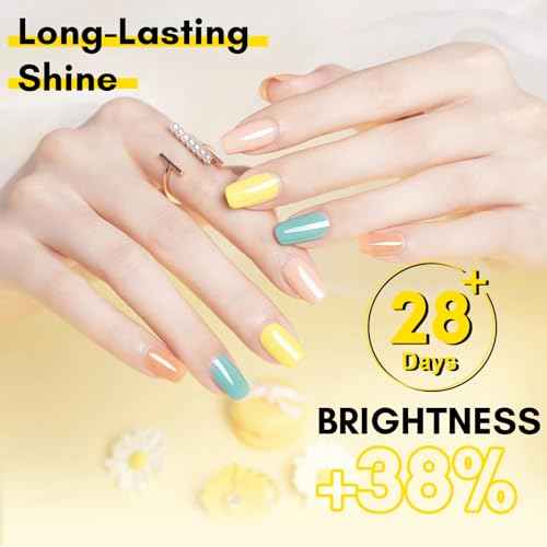 Makartt Gel Top Coat and Base Coat Kit: Clear Gloss Shiny No Wipe Stain Resistant General Top Coat Nail Polish UV and Primer for Acrylic Nails Dip Powder Gel Nail Polish Beauty Gift