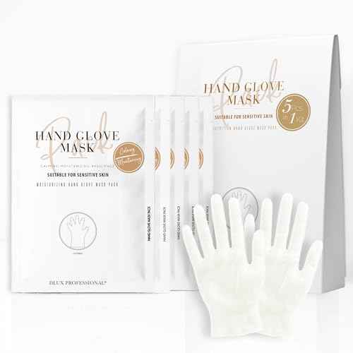 DLUX PROFESSIONAL Hand Masks - Moisturizing Fragrant Hand Mask Gloves, Protein Rich Moisturizing Gloves For Dry Skin, Single Use