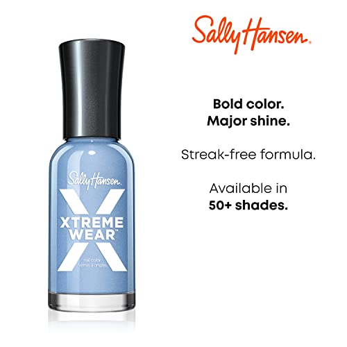 Sally Hansen Xtreme Wear, White On, Long Lasting, Chip Resistant, Semi Opaque, Shiny White Nail Polish