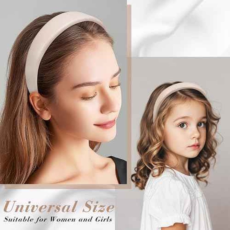 Velvet Headbands for Women and Teens, 6PCS Non-Slip Padded Hairbands with 3 Width Options (0.6", 0.8", 1.2"), Soft Comfortable Hair Accessories for Daily Wear, Makeup, Sports, and Gifts