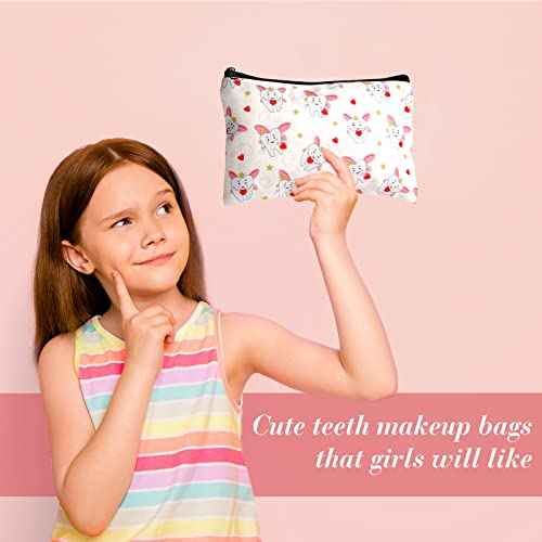 20 Pieces Dental Cosmetic Teeth Makeup Bags Nurse Gift Bag Dental Assistant Accessories Travel Cute Pouch Organizer for Dentist Women Nurses Day Graduation Birthday