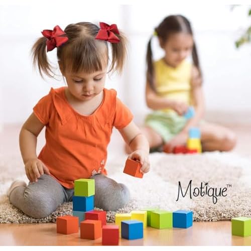 3 Inch Grosgrain Bow for Little Girls- Set of 2 (Red)