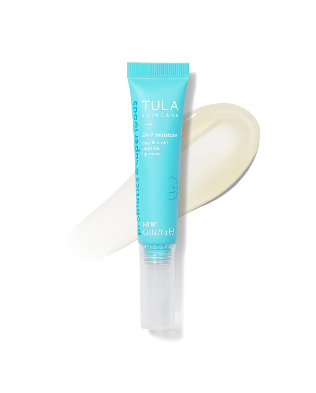 TULA Skin Care Drenched in Hydration Lip Mask & Eye Balm Duo | 24-7 Moisture Day & Night Peptide Lip Mask: 0.28oz, Glow + Get It Cooling & Brightening Eye Balm: 0.35 oz | 2 Piece