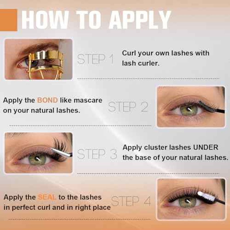 Kiromiro Lash Bond and Seal Black lash Glue for DIY Cluster Eyelash Extensions, Strong Hold, Smuge-proof, Long Lasting Cluster Lashes Adhesive Latex-Free