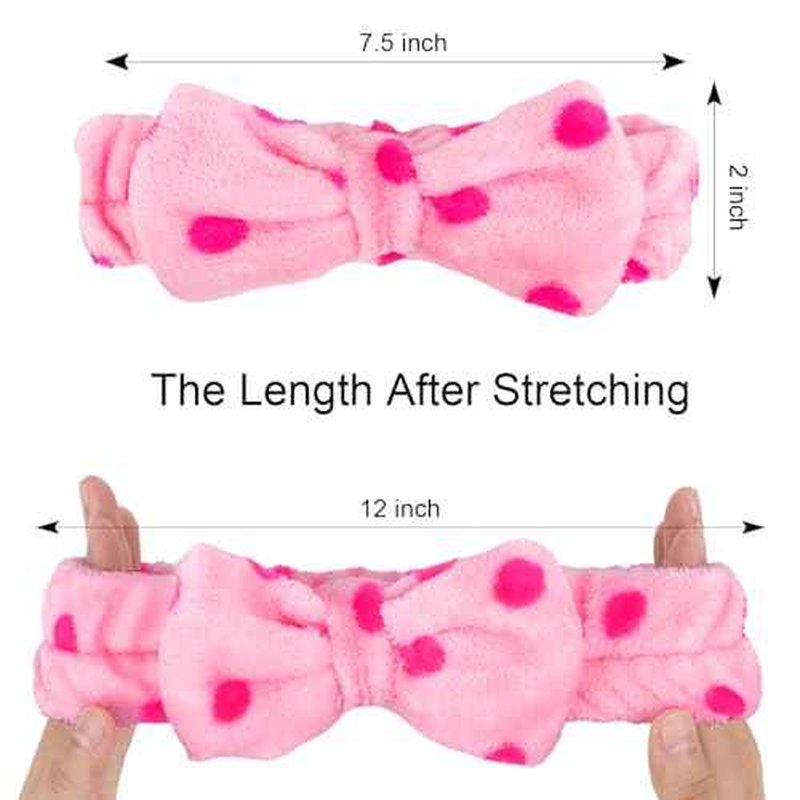 Casoty 10 Pcs Skincare Headbands - Soft Coral Fleece Spa & Yoga Face Washing Bow Headbands