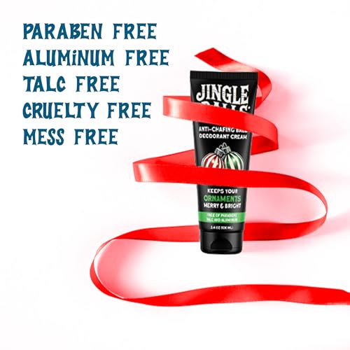 Pelto Jingle Anti-Chafing Cream Ball Deodorant for Men. 2024 Stocking Stuffers for Men Christmas Gifts For Husband Boyfriend, Unique Gifts for Him. White Elephant Gift Dad Boyfriend Secret Santa