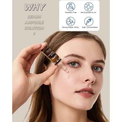 Vitamin C Serum for Face Hyaluronic Acid Serum Anti Aging Moisturizer 0.35 oz 4 Vials Facial Serums BB Glow Starter Kit (4pc new vc kit)