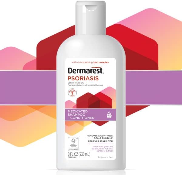Dermarest Medicated Shampoo & Conditioner for Psoriasis - 8 Fl Oz | 4 Pack
