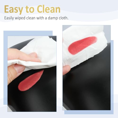 Nail Arm Rest, Arm Rest for Nails Tech, Foldable Nail Tech Client Arm Rest, PU Leather Nail Hand Rest, U Shape Manicure Hand Rests for Foot Hand Rest, Black