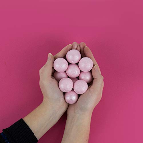 Gift Republic Ros? Scented Bath Bombs Pink Sparkly Mini Fizzies Pampering for Women Mother's Day Birthday Teachers Christmas Pack of 10