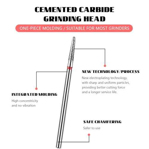 Nail Drill Bits, Diamond Cuticle Drill Bits for Electric Nail File, Cuticle Bits, Diamond Manicure Bits, Brocas para Drill Nails, 3/32 inch 30PCS Kit
