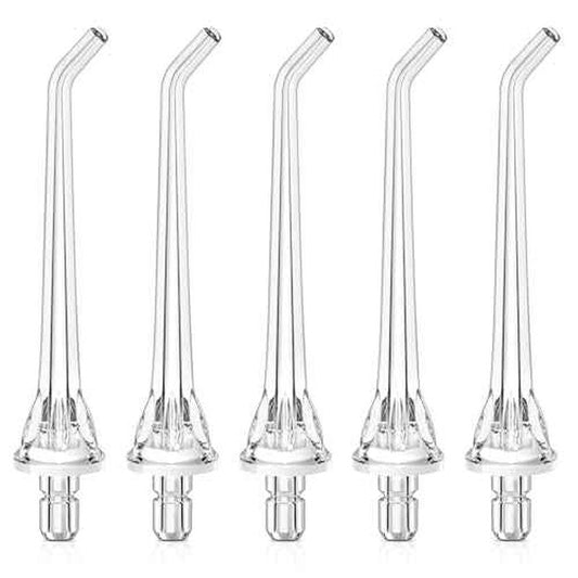 COSLUS Original Water Flosser Replacement Tips: Replacement Heads Compatible with COSLUS, Aquasonic, Nicwell, Oralfree, WELLFINE, Hangsun, Tovendor Water Dental Pick, Flosser Accessory, 5 Classic Tips