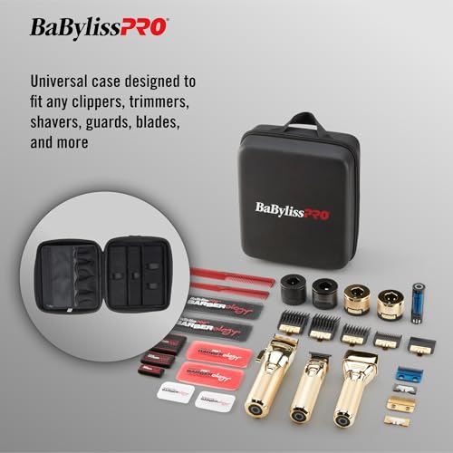 BaBylissPRO Barberology Professional Universal Travel Case for Electric Trimmer, Clipper, Shaver & Accessories