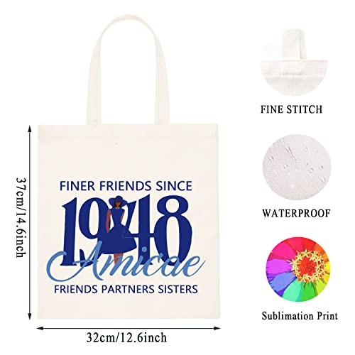 WCGXKO Sorority Inspired Gift Sorority Sisters Tote Bag For Women (Finer 48 tote)