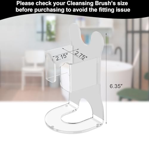 Beautyflier Electric Face Scrubber Holder, Clear Acrylic Holder Compatible with Clarisonic Mia 2 Cleaning Cleanser, Great for Massaging and Deep Cleansing (Holder Only)