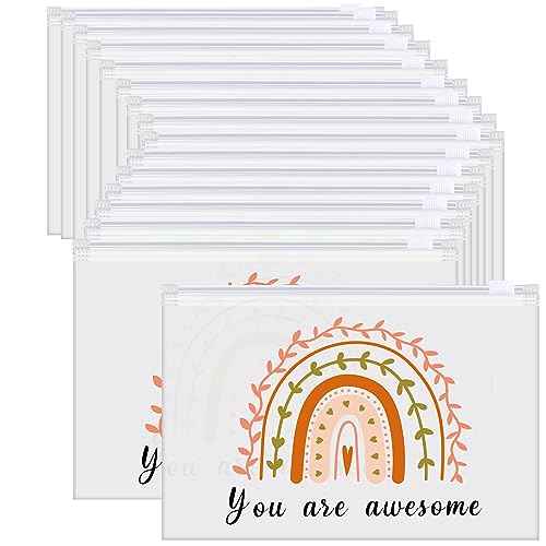 Sweetude 150 Pcs Cna Week Gifts Bulk 2025 Makeup Bags Bulk for Women EVA Christian Cosmetic Bag Thank You Gifts Teacher Nurse Appreciation Rainbow Inspirational Toiletry Pouch with Zipper(Rainbow)