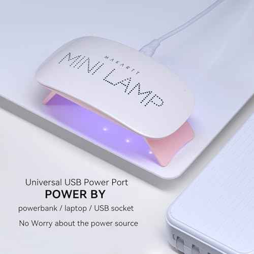 Makartt UV LED Nail Lamp: UV Light for Gel Nails, 6W Mini USB Portable Lamp Fast Drying Gel Polish Curing Light 60S Timer Dryer Manicure Salon Home DIY